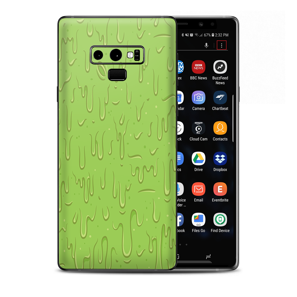 Dripping Cartoon Slime Green Samsung Galaxy Note 9 Skin