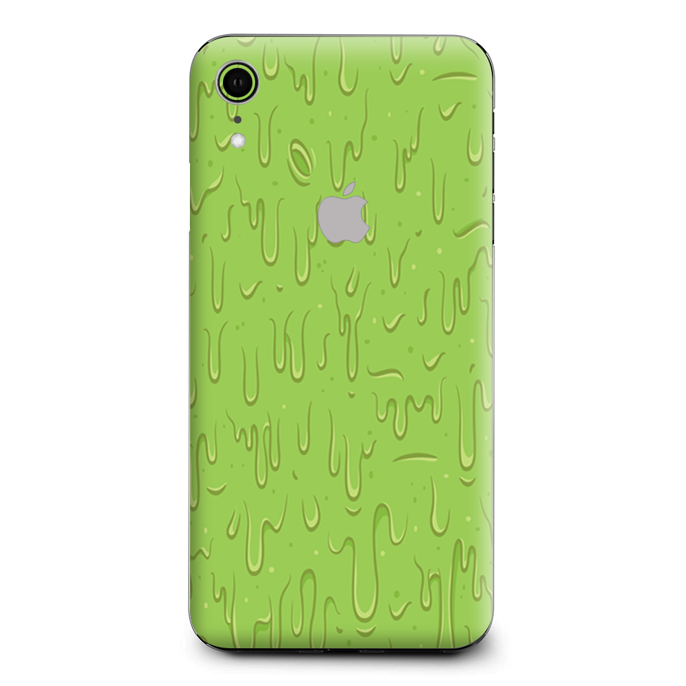 Dripping Cartoon Slime Green Apple iPhone XR Skin