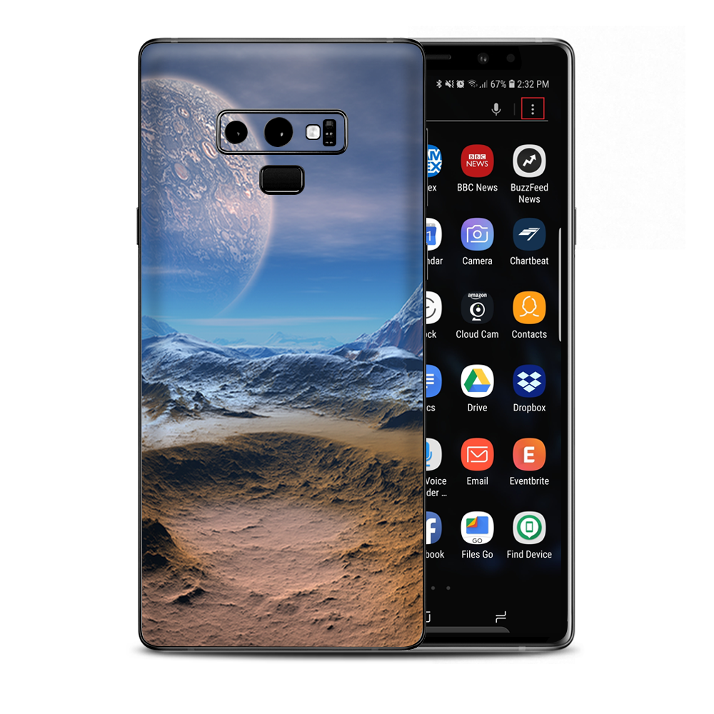 Space Planet Moon Surface Outerspace Samsung Galaxy Note 9 Skin