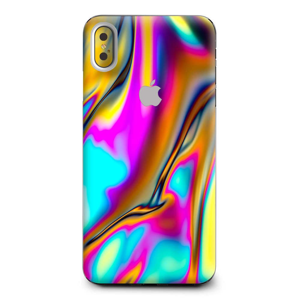 Oil Slick Resin Iridium Glass Colors Apple iPhone XS Max Skin