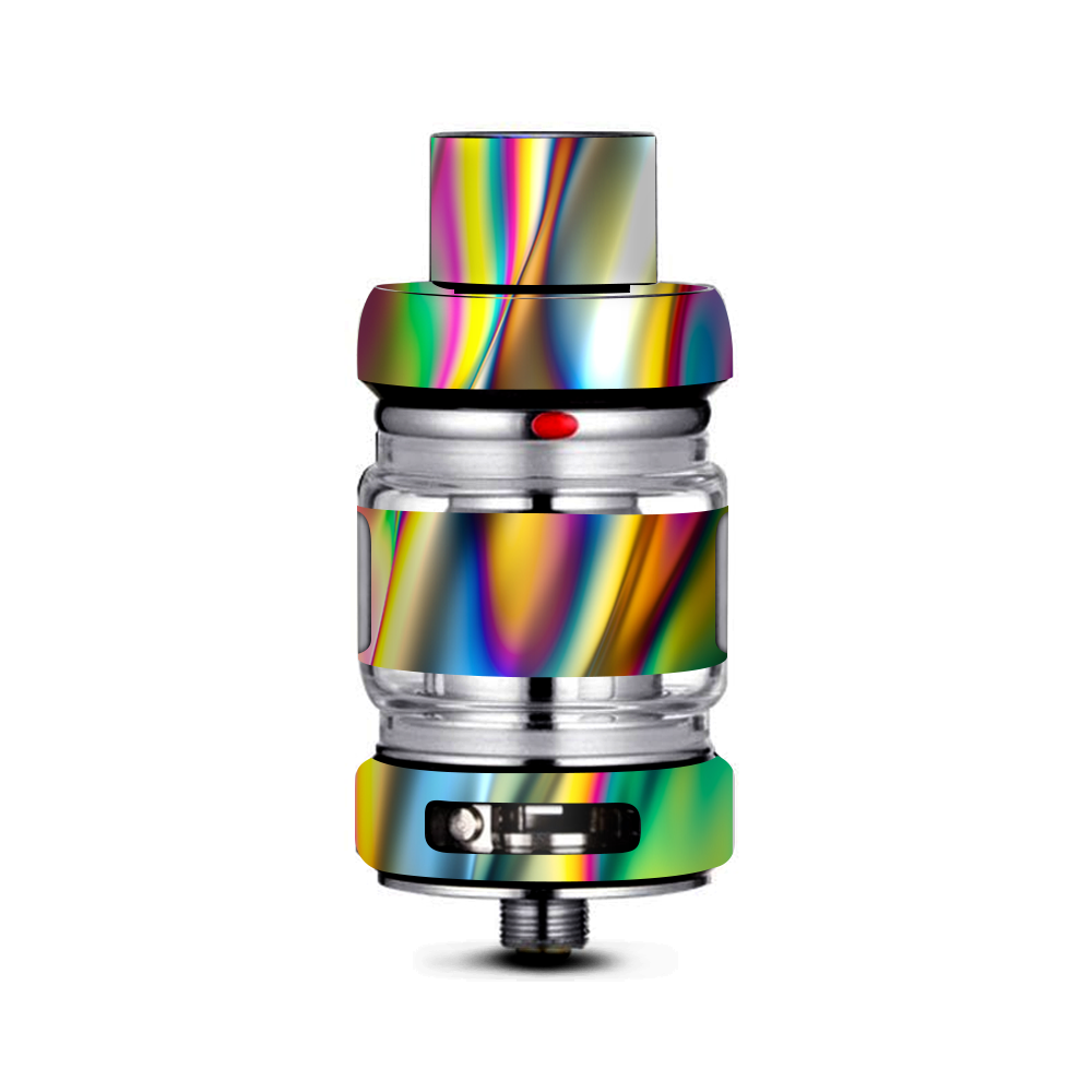  Oil Slick Rainbow Opalescent Design Awesome Freemax Mesh Pro Tank Skin