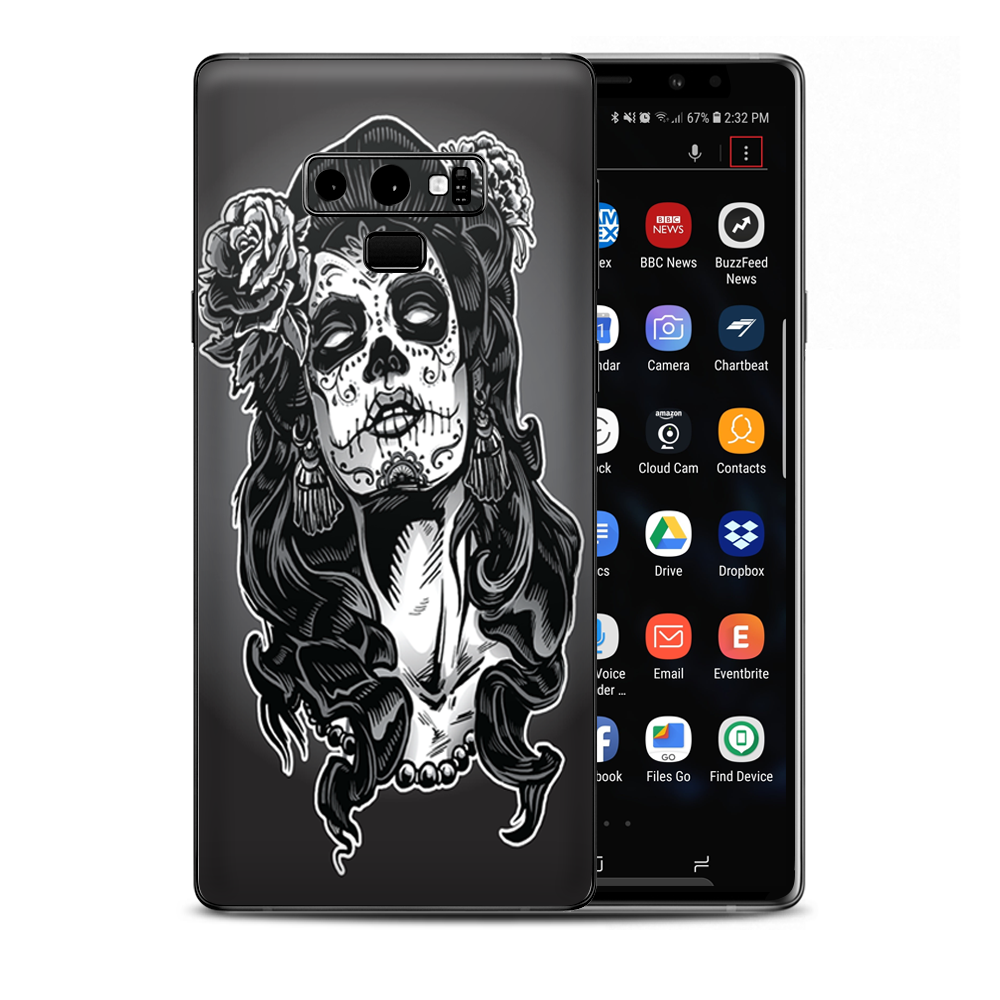 Sugar Skull Girl Dia De Los Meurtos Samsung Galaxy Note 9 Skin