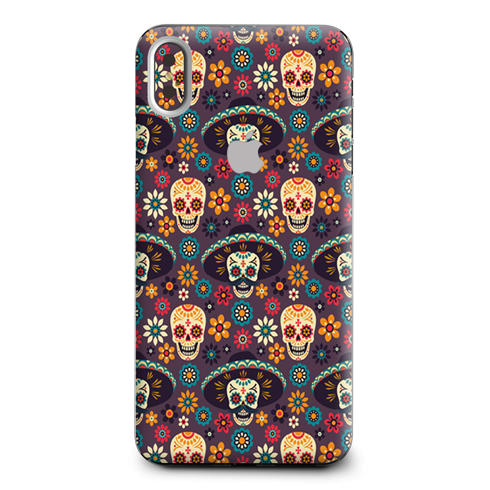 Sugar Skulls Sombrero Day Of The Dead Apple iPhone XS Max Skin