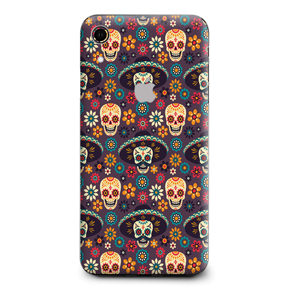 Sugar Skulls Sombrero Day Of The Dead Apple iPhone XR Skin