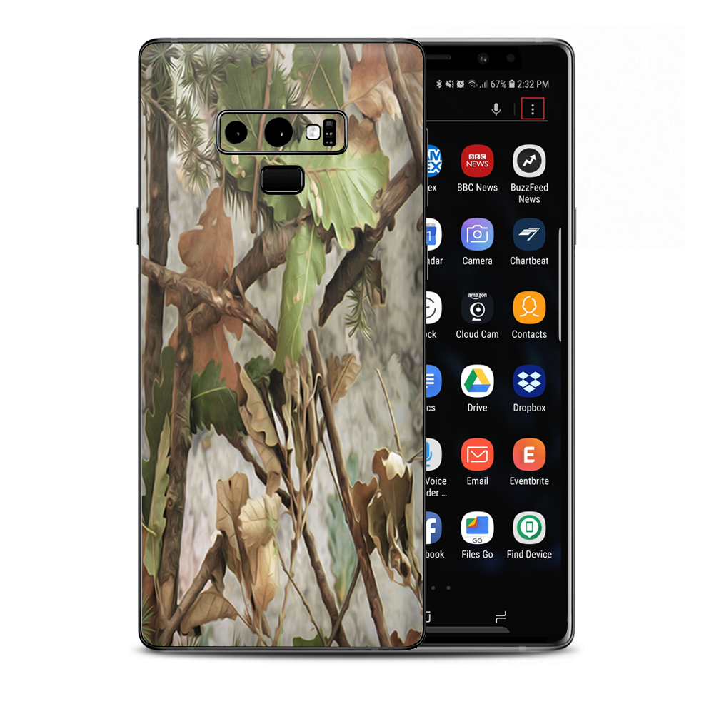 Tree Camo Real Oak Samsung Galaxy Note 9 Skin