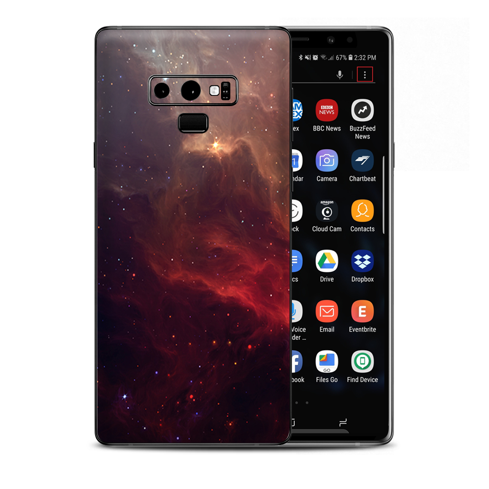 Red Galactic Nebula Samsung Galaxy Note 9 Skin