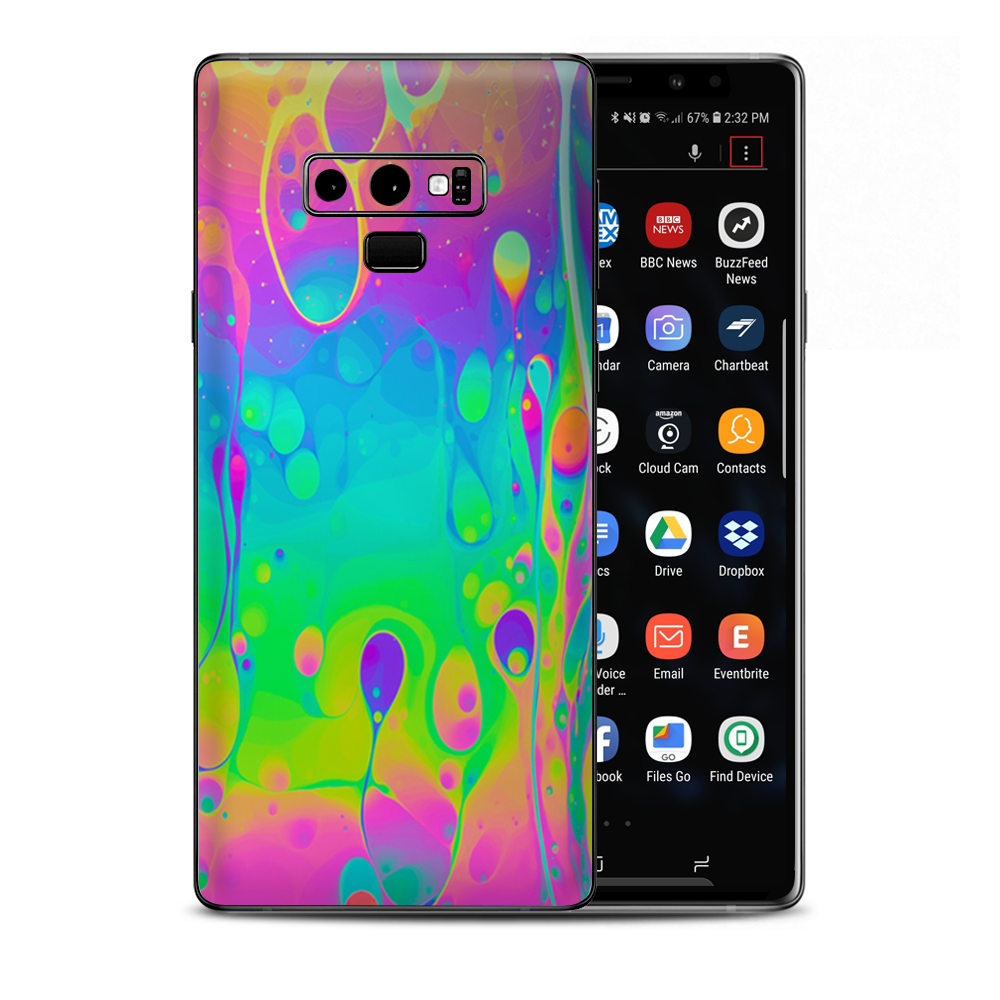 Trippy Tie Die Colors Dripping Lava Samsung Galaxy Note 9 Skin