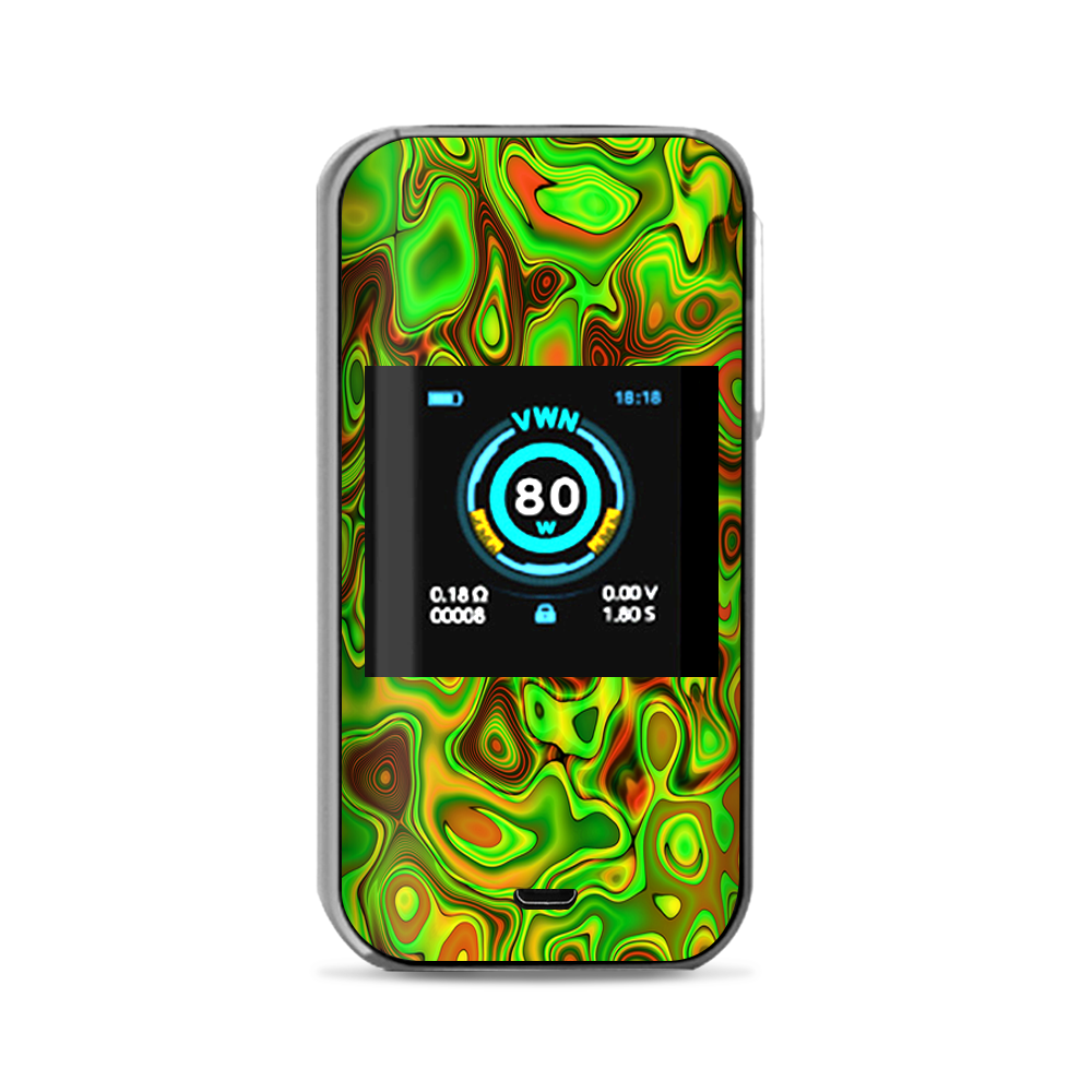  Green Glass Trippy Psychedelic Vaporesso Luxe Nano Kit Skin