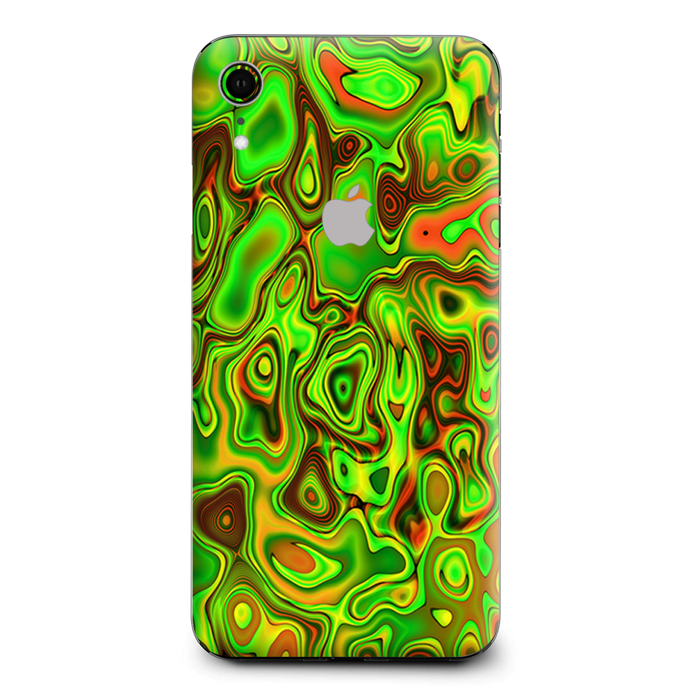 Green Glass Trippy Psychedelic Apple iPhone XR Skin