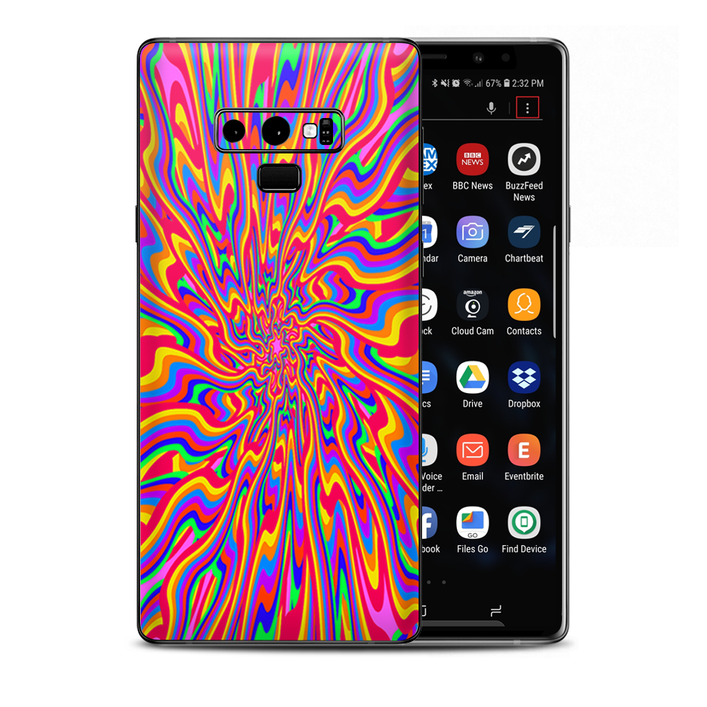 Optical Illusion Colorful Holographic Samsung Galaxy Note 9 Skin