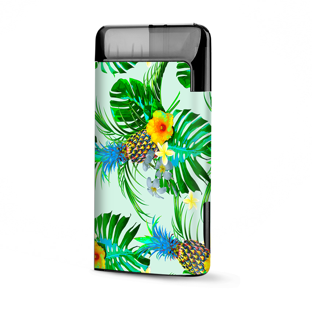 Tropical Floral Pattern Pineapple Palm Trees