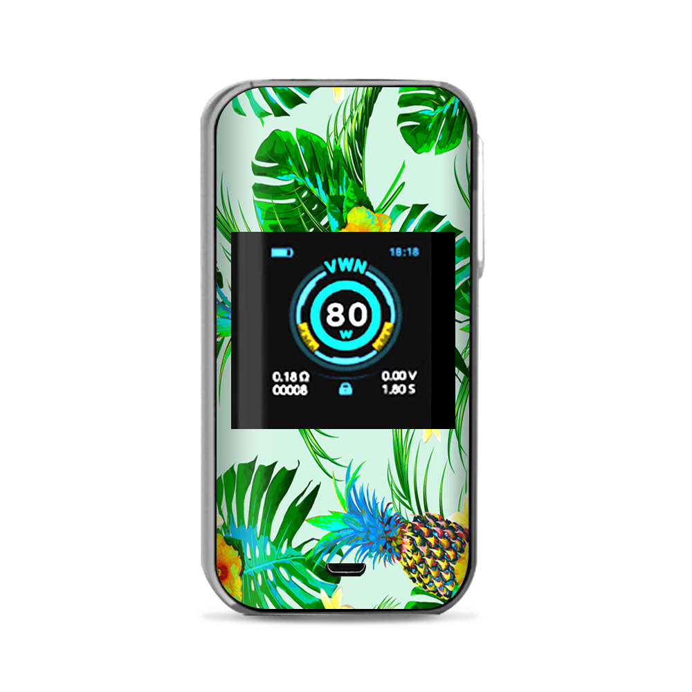  Tropical Floral Pattern Pineapple Palm Trees Vaporesso Luxe Nano Kit Skin