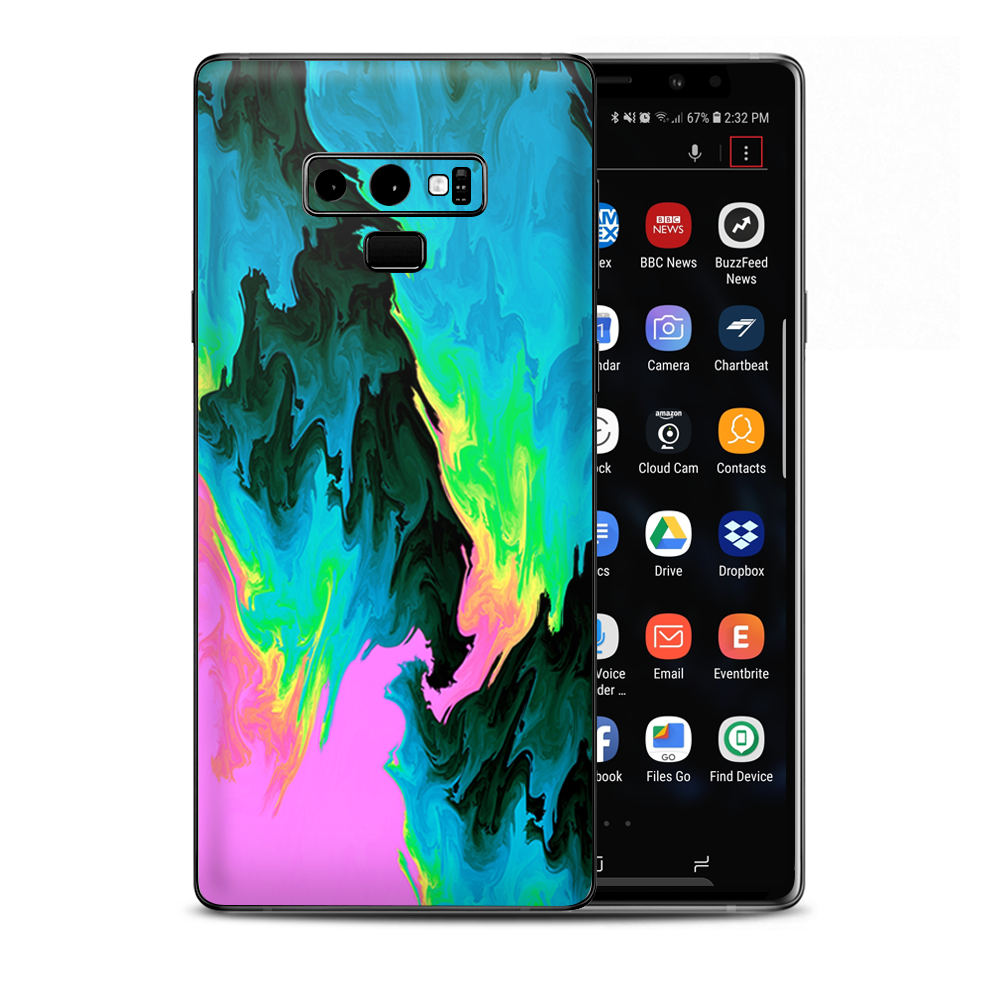 Water Colors Trippy Abstract Pastel Preppy Samsung Galaxy Note 9 Skin