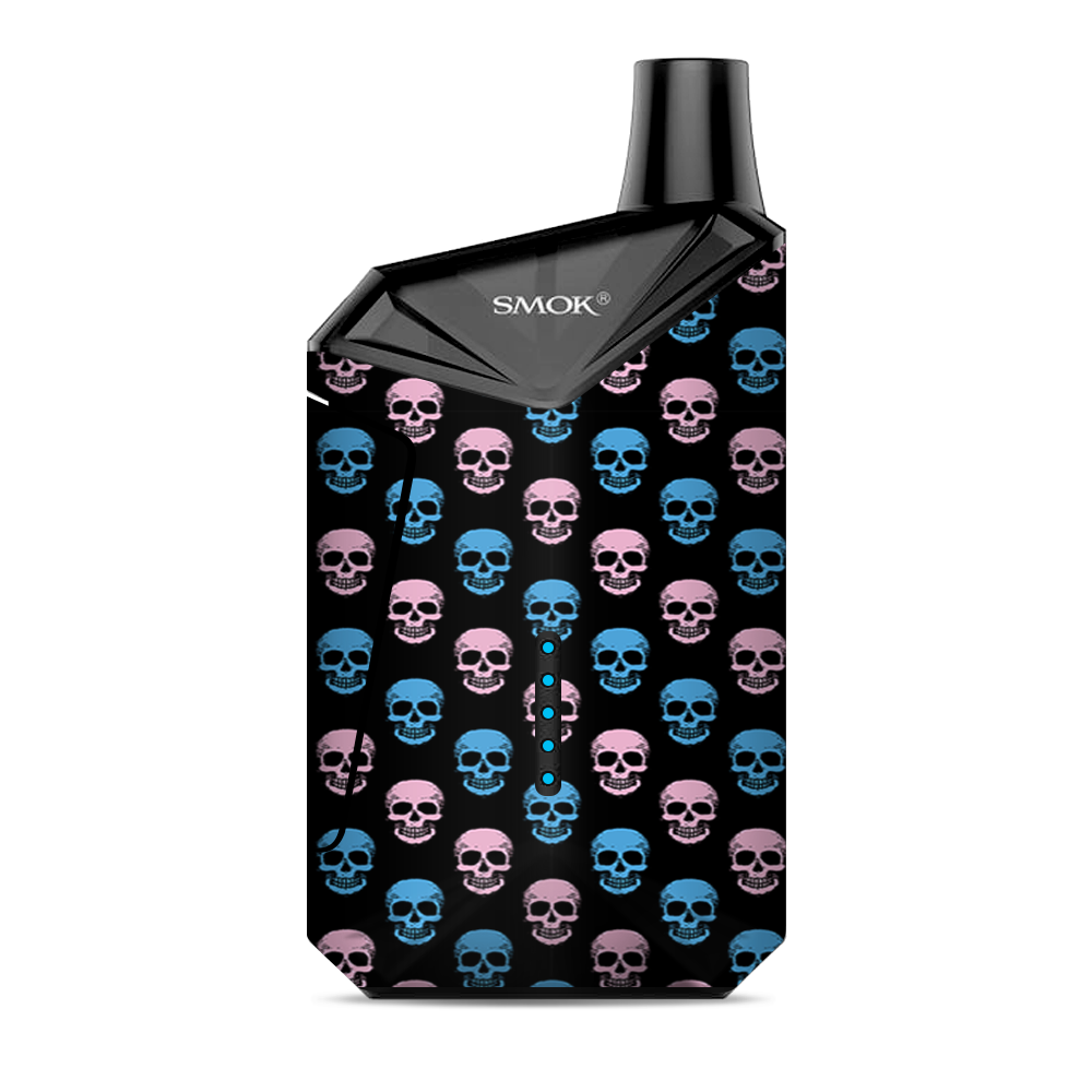  Pink Blue Skulls Black Background Smok  X-Force AIO Kit  Skin