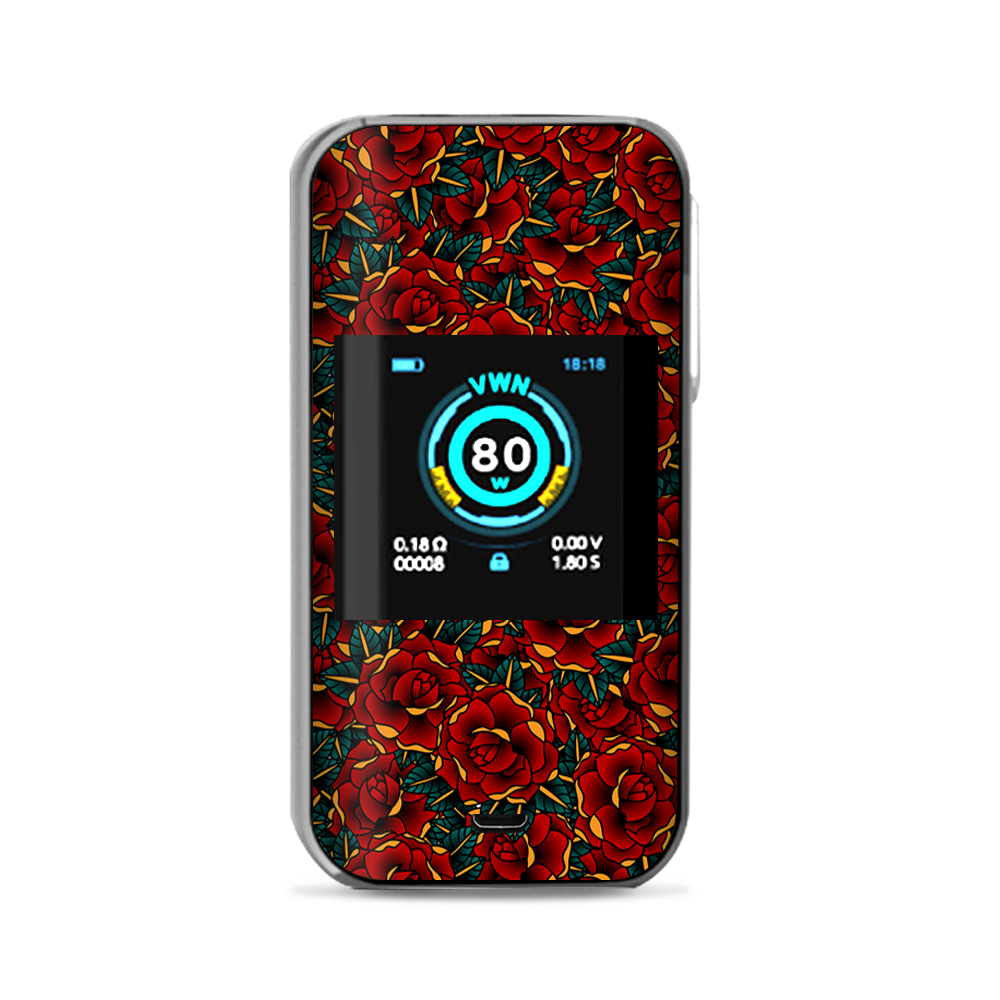  Red Gold Roses Tattoo Vaporesso Luxe Nano Kit Skin