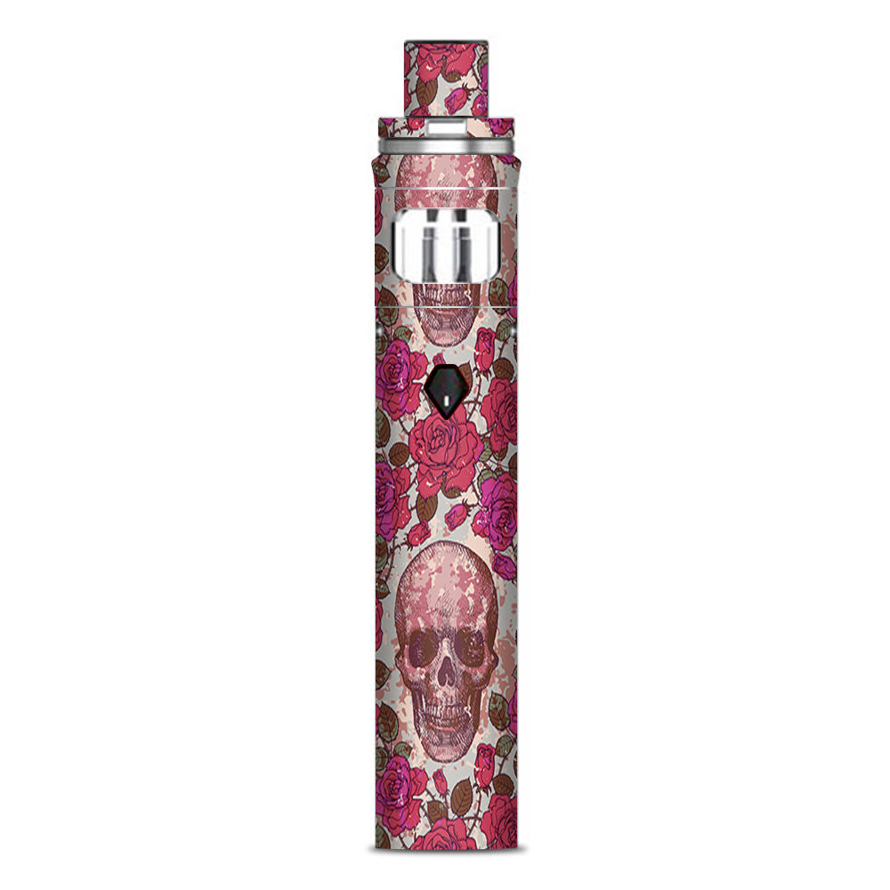  Pink Roses With Skulls Distressed Smok Nord AIO Stick Skin