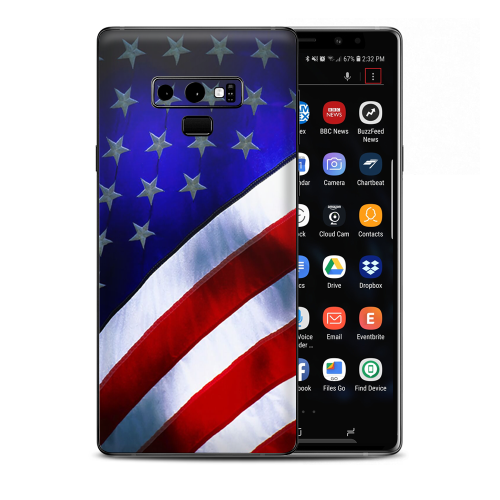 American Flag Waving Usa Pride Proud Samsung Galaxy Note 9 Skin