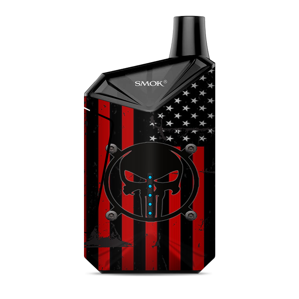  Red American Flag Black Punish Badge Smok  X-Force AIO Kit  Skin