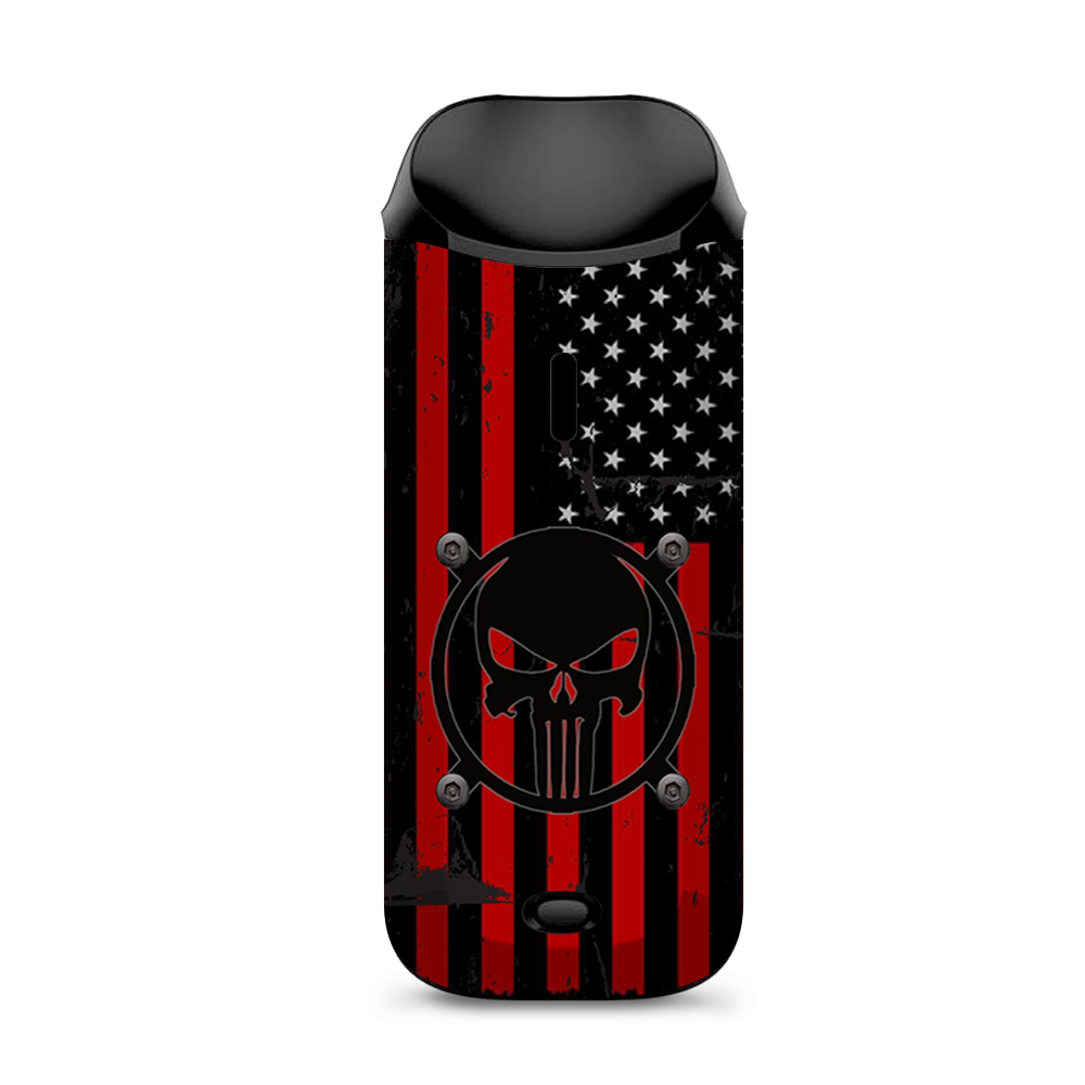  Red American Flag Black Punish Badge Vaporesso Nexus AIO Kit Skin