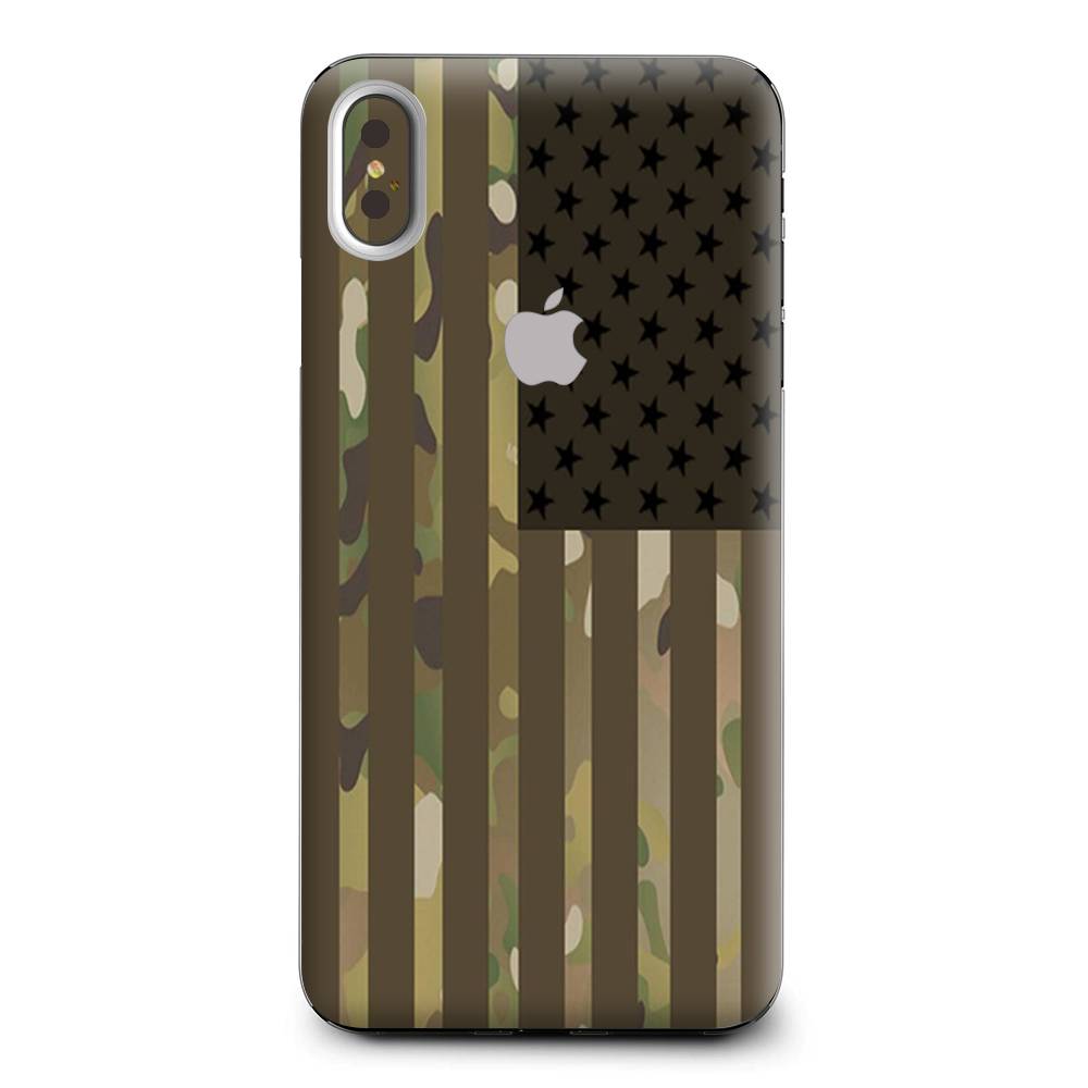 American Flag Camo Military Service Usa Desert Apple iPhone XS Max Skin