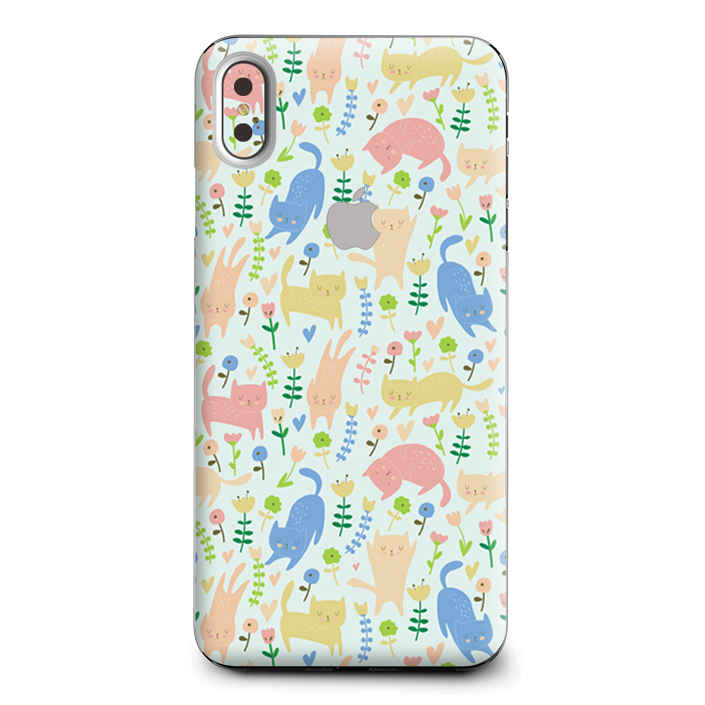 Cats Kittens Playful Flowers Apple iPhone XS Max Skin