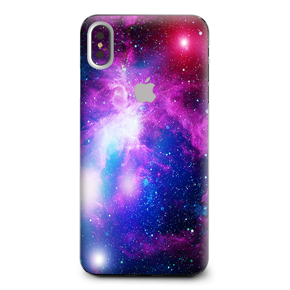 Stars Galaxy Red Blue Purple Gasses Apple iPhone XS Max Skin