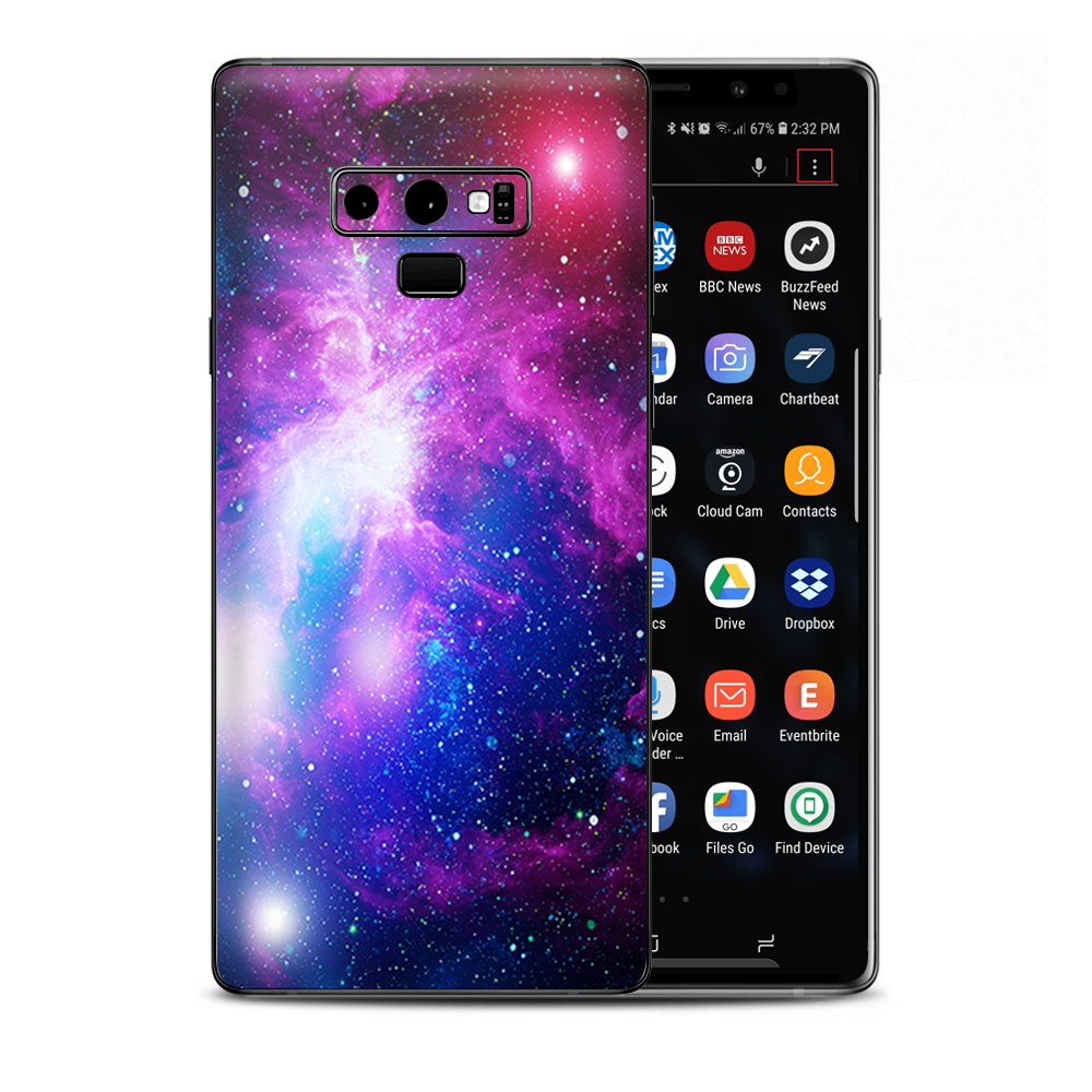 Stars Galaxy Red Blue Purple Gasses Samsung Galaxy Note 9 Skin