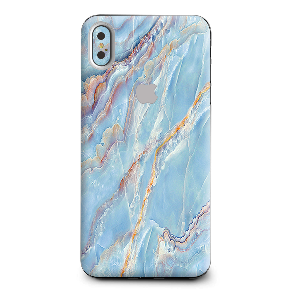 Blue Marble Slate Granite Brown Apple iPhone XS Max Skin