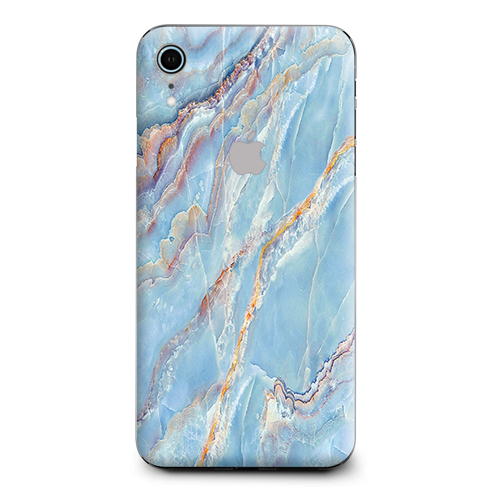 Blue Marble Slate Granite Brown Apple iPhone XR Skin