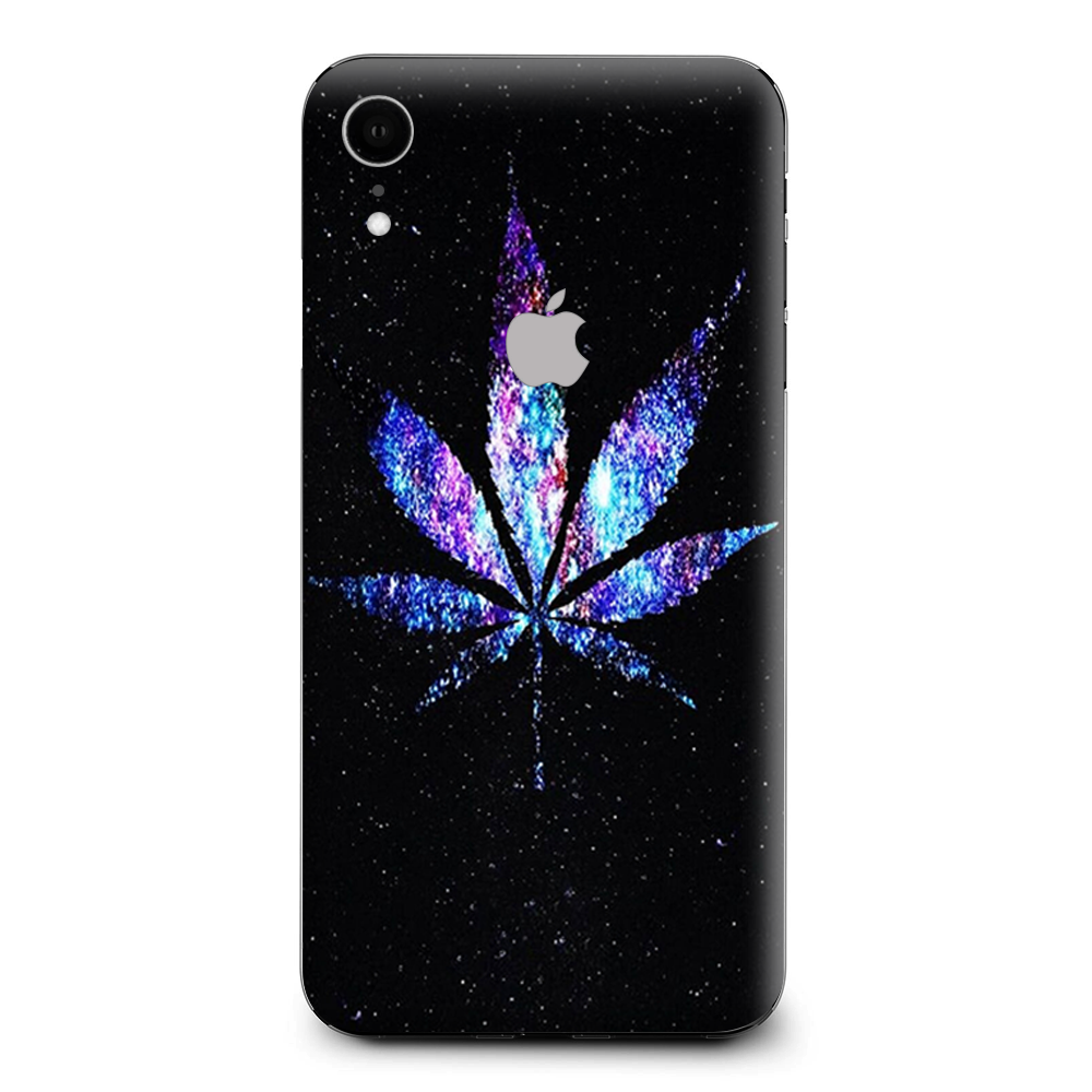 Pot Leaf Marijuana Cosmic Galaxy Outerspace Apple iPhone XR Skin
