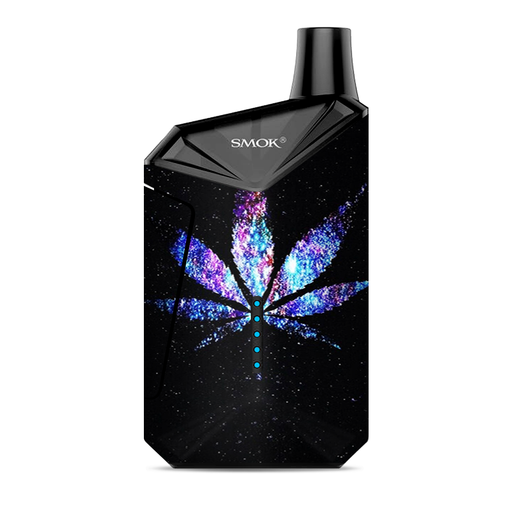  Pot Leaf Marijuana Cosmic Galaxy Outerspace Smok  X-Force AIO Kit  Skin