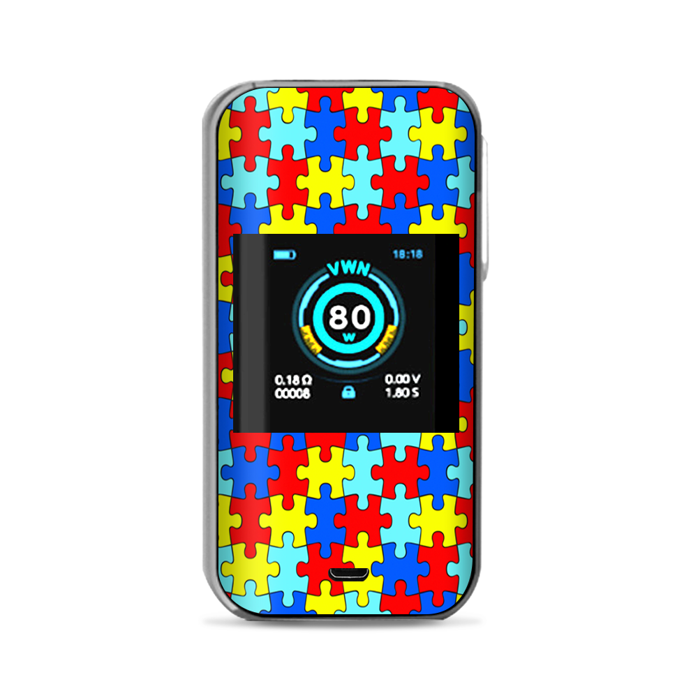  Colorful Puzzle Pieces Autism Vaporesso Luxe Nano Kit Skin