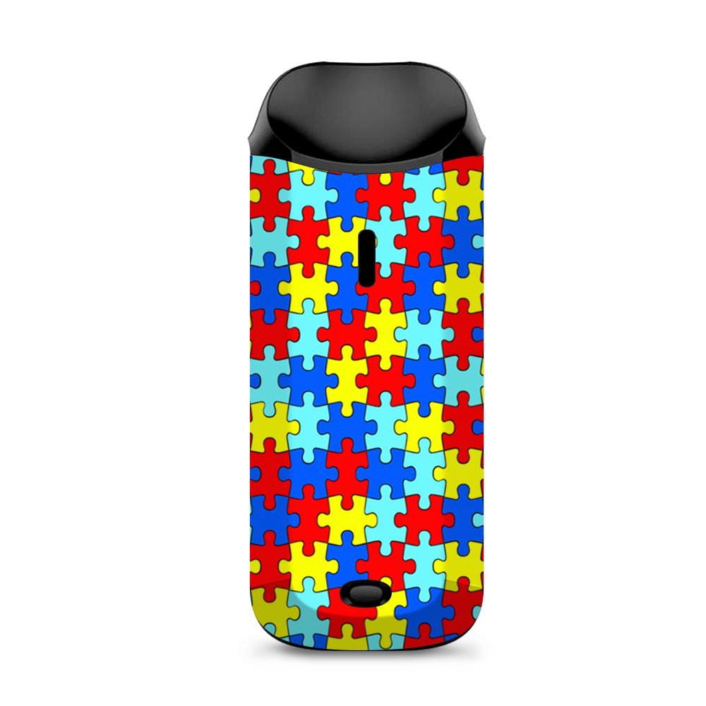  Colorful Puzzle Pieces Autism Vaporesso Nexus AIO Kit Skin
