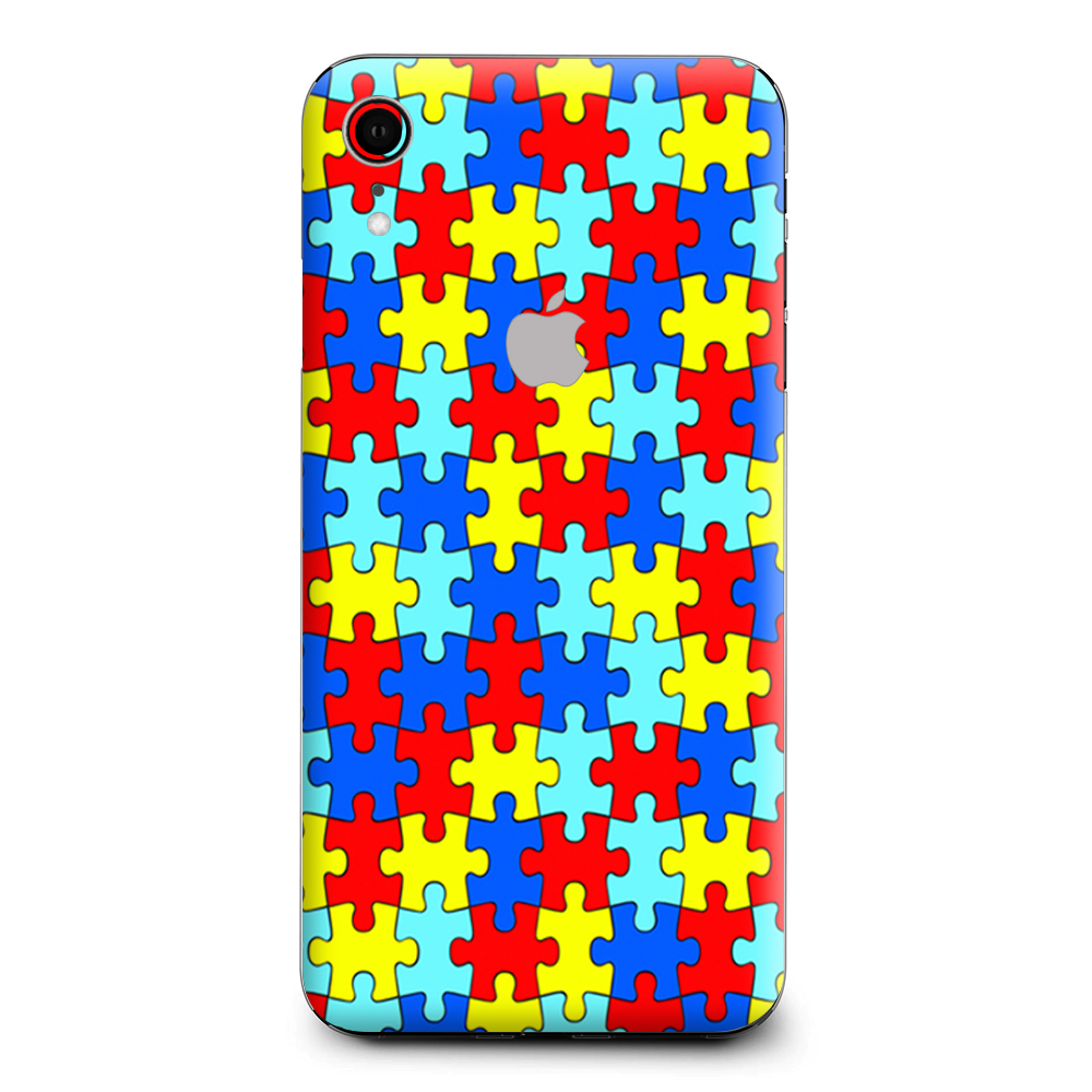 Colorful Puzzle Pieces Autism Apple iPhone XR Skin
