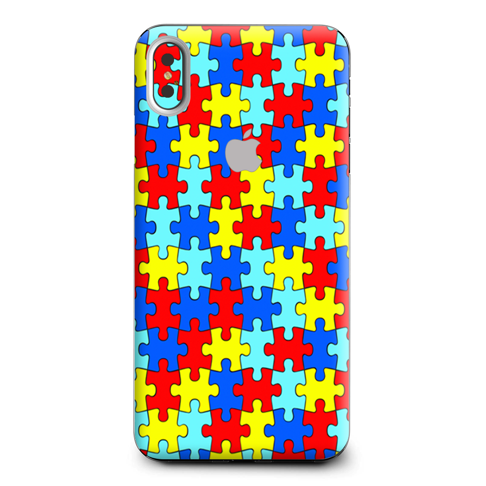 Colorful Puzzle Pieces Autism Apple iPhone XS Max Skin