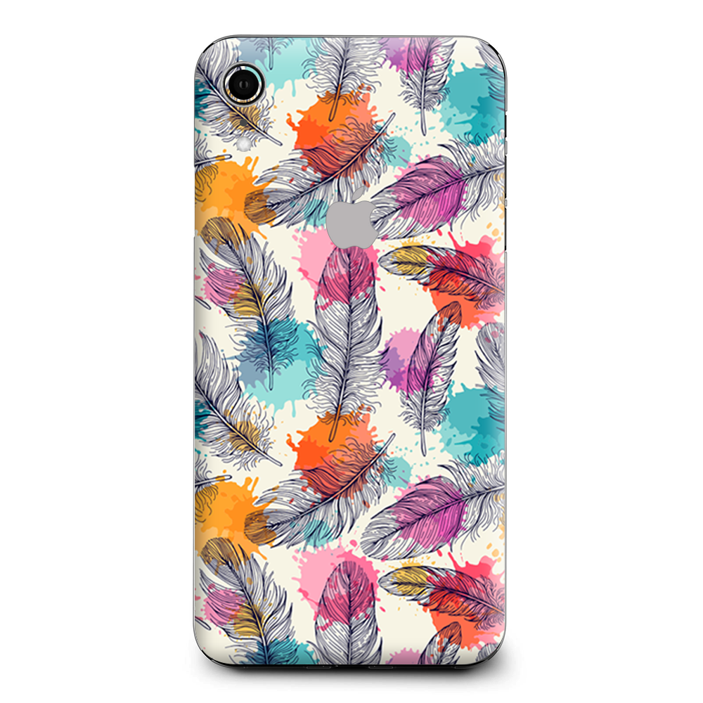 Feathers Colorful Watercolor Bird Apple iPhone XR Skin
