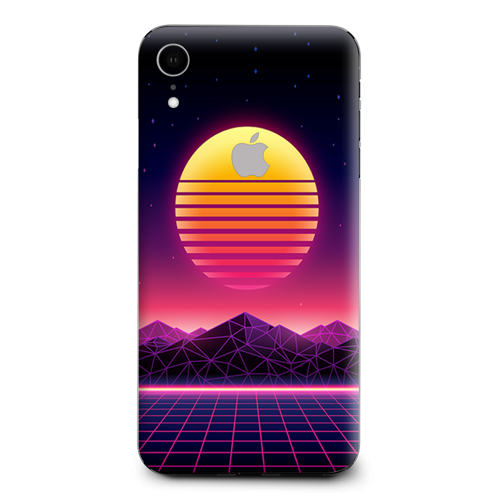 80S Techno Sunset Apple iPhone XR Skin