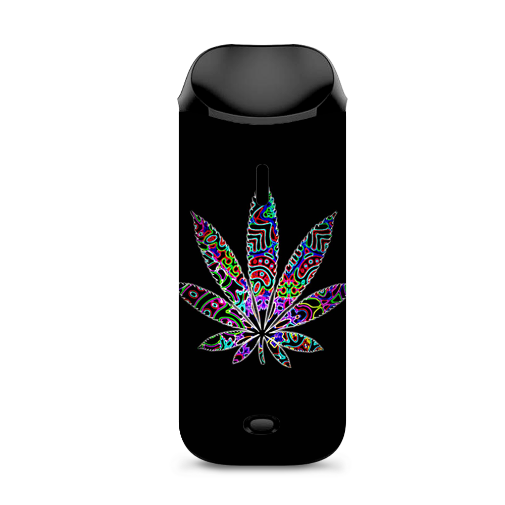  Pot Leaf Marijuana Colorful Retro Vaporesso Nexus AIO Kit Skin