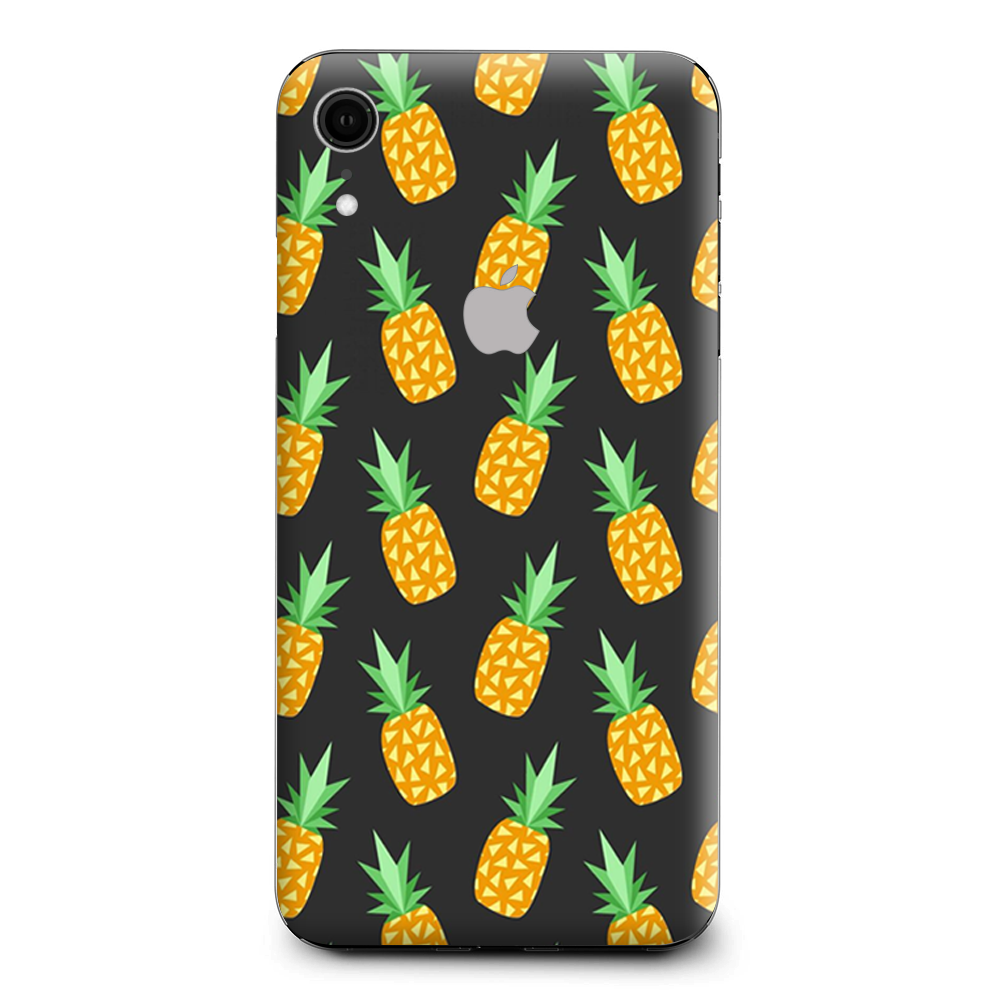Pineapples Grey Pattern Apple iPhone XR Skin