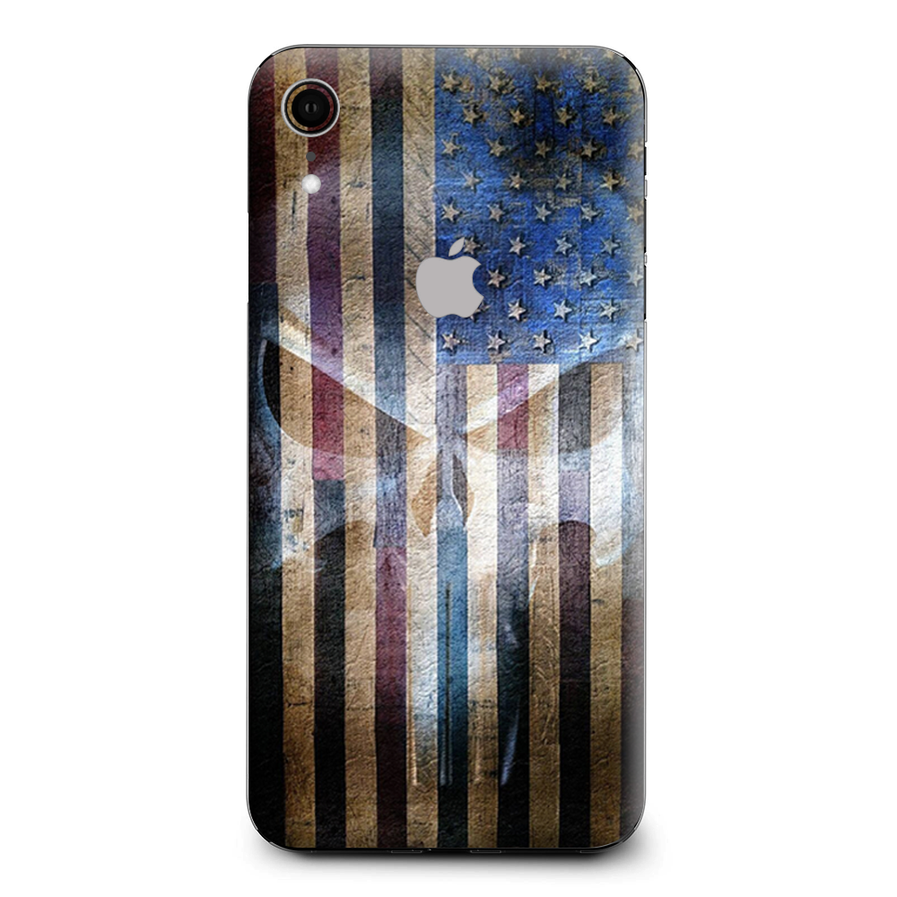American Flag Ghost Punish Grunge Apple iPhone XR Skin