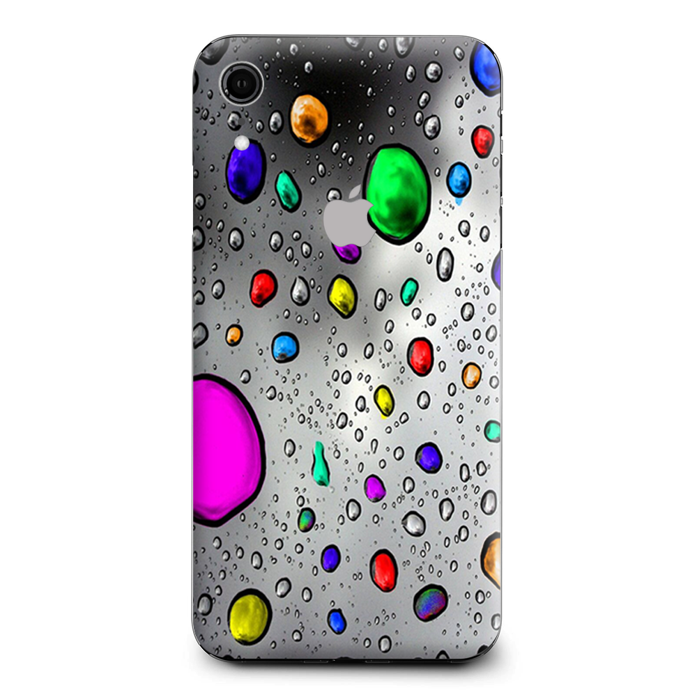 Colored Rain Drops 3D Effect Apple iPhone XR Skin