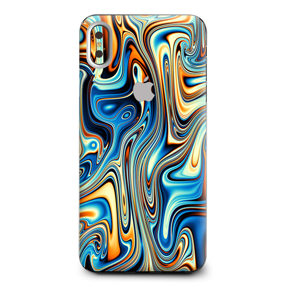 Blue Orange Psychadelic Oil Slick Apple iPhone XS Max Skin