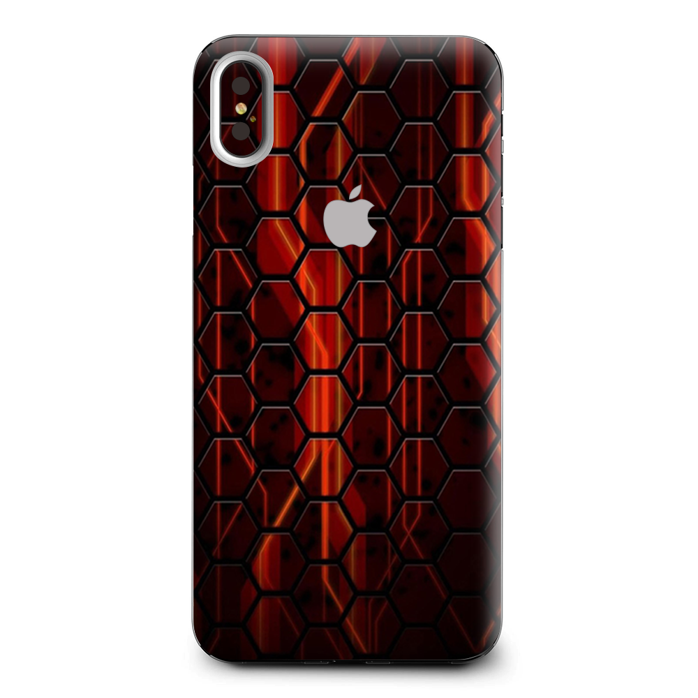 Abstract Red Metal Apple iPhone XS Max Skin