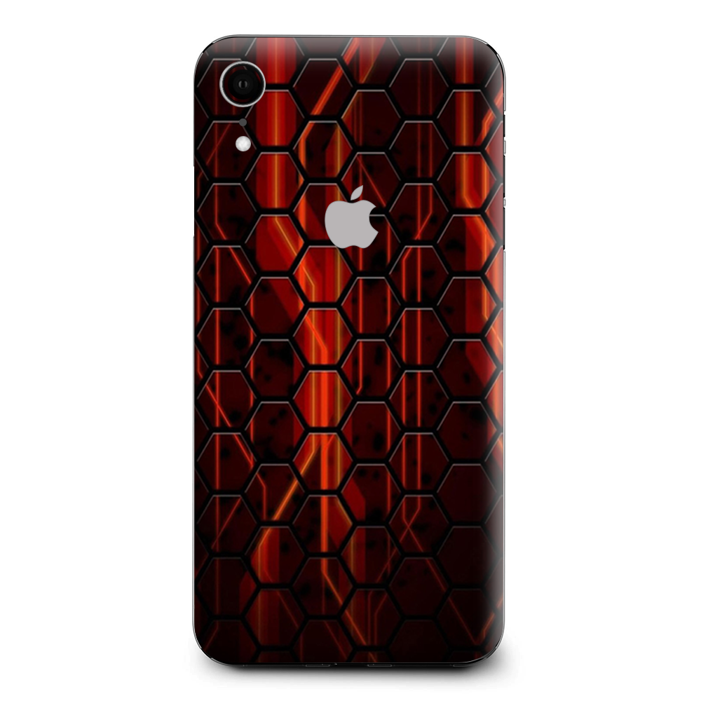 Abstract Red Metal Apple iPhone XR Skin
