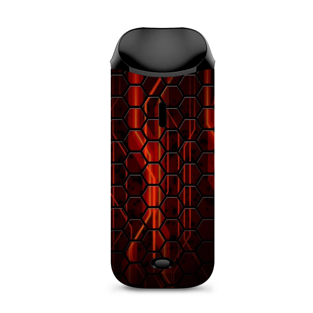  Abstract Red Metal Vaporesso Nexus AIO Kit Skin