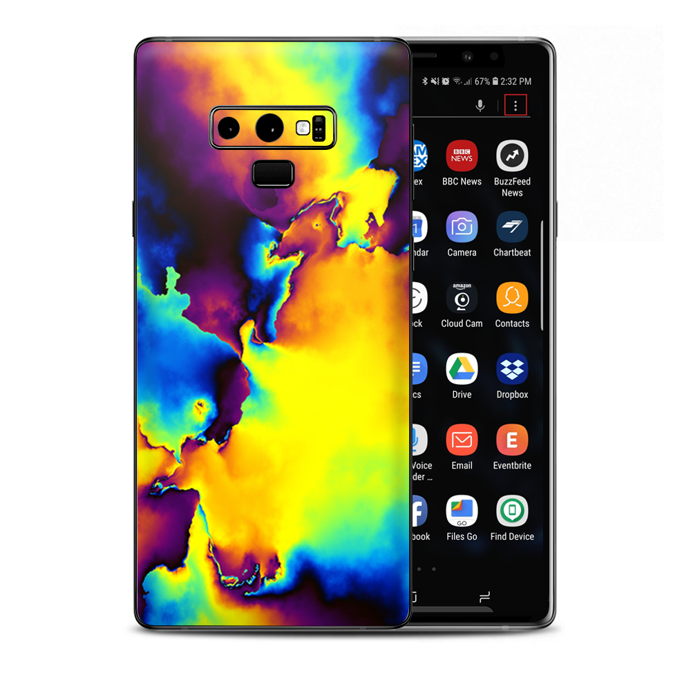 Bright Colorful Abstract Swirl Samsung Galaxy Note 9 Skin