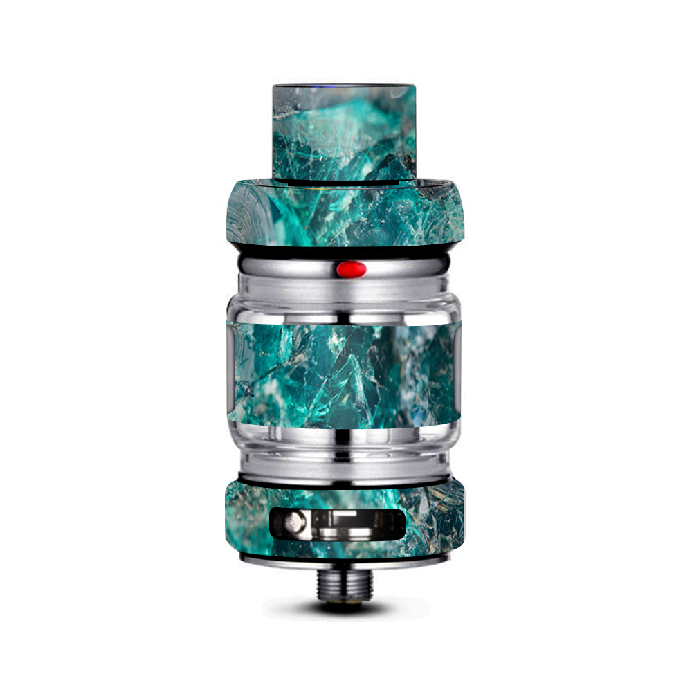  Chrysocolla Hydrated Copper Glass Teal Blue Freemax Mesh Pro Tank Skin