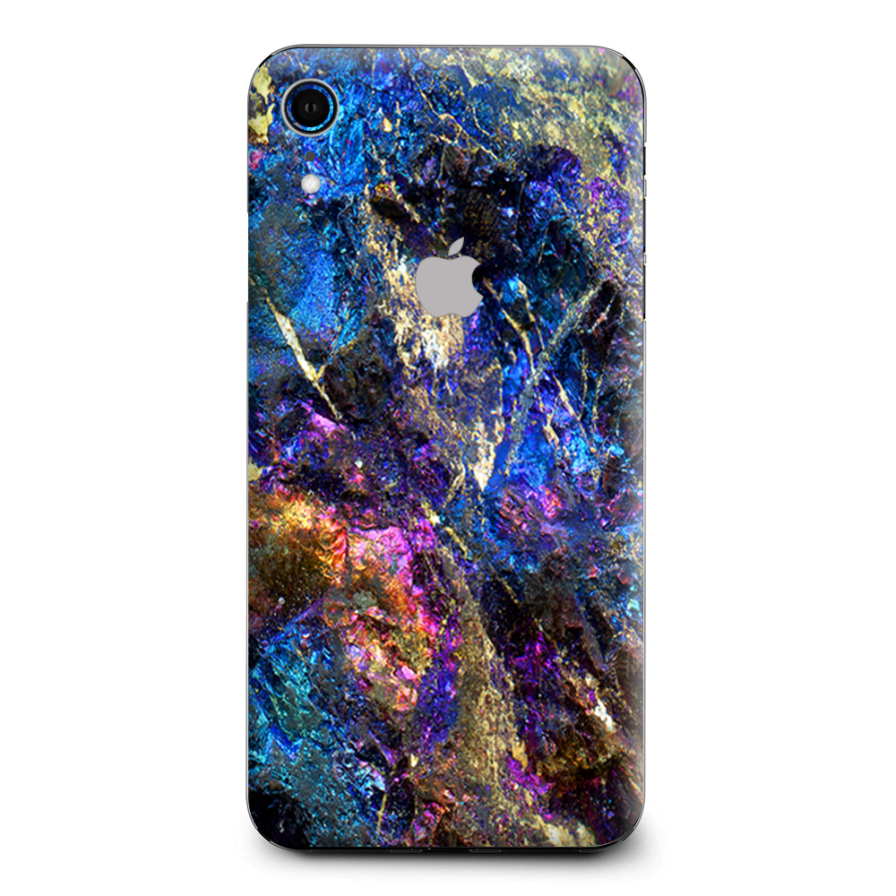 Chalcopyrite Colorful Purple Glass Rock Crystal Apple iPhone XR Skin