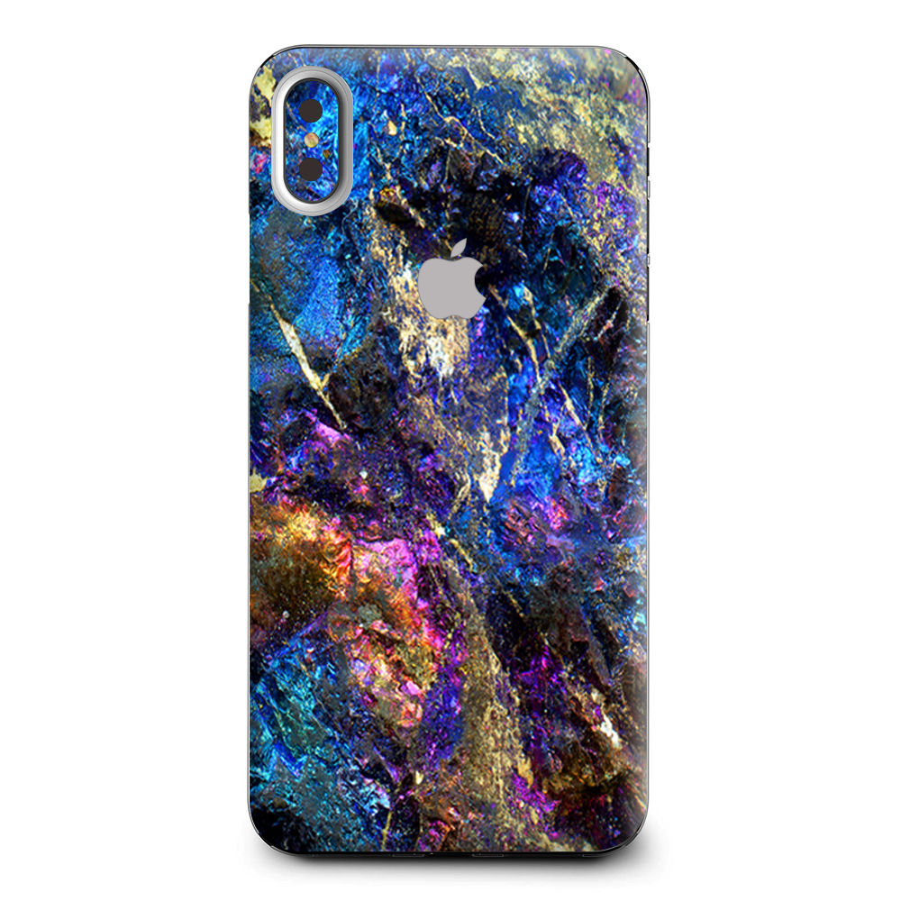 Chalcopyrite Colorful Purple Glass Rock Crystal Apple iPhone XS Max Skin