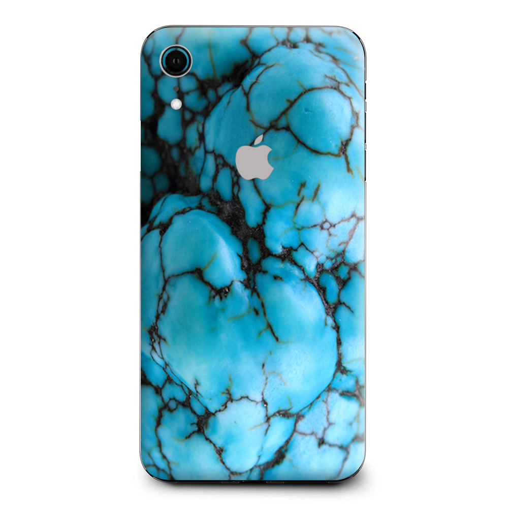 Blue Turquoise Stone Gem Rock Apple iPhone XR Skin
